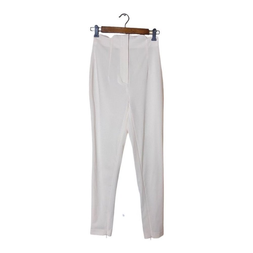 La Perla Bi-Stretch Wool High Waist Cropped Ankle Zip Trouser size US 4 NWT